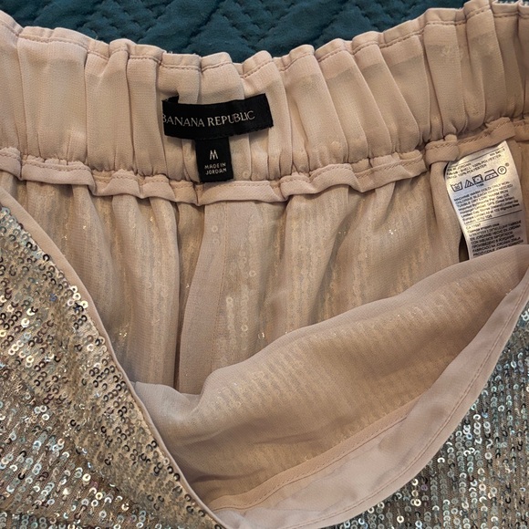 Banana Republic Sequin Pants in Silver and Cream - Picture 2 of 7
